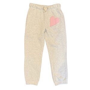 Vintage Havana Girls Grey sweatpants with pink heart patch size S (7-8) NWT